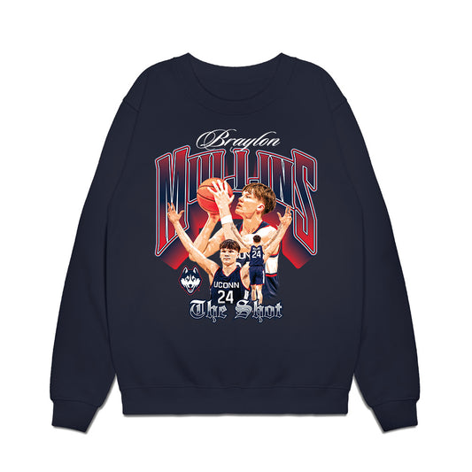 UConn - NCAA Men's Basketball : Braylon Mullins - Premium Crewneck Sweatshirt-0