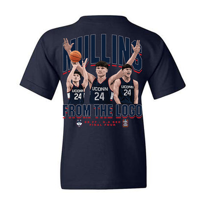 UConn - NCAA Men's Basketball : Braylon Mullins - Mullins from the logo Youth T-Shirt-1