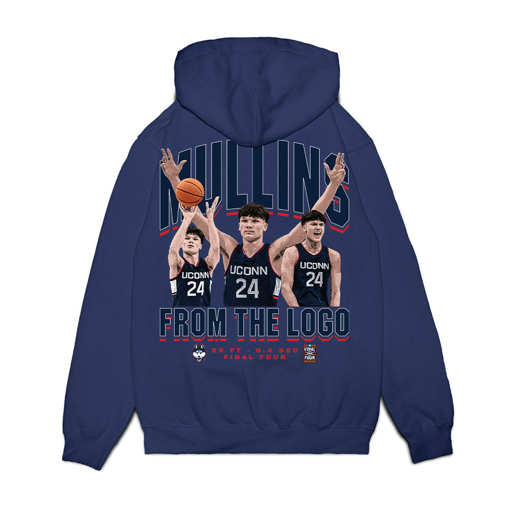 UConn - NCAA Men's Basketball : Braylon Mullins - Mullins from the logo Fleece Hooded Sweatshirt-1
