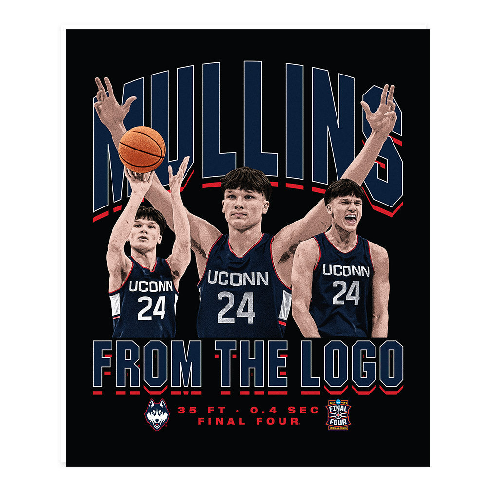 UConn - NCAA Men's Basketball : Braylon Mullins - Mullins from the logo Poster 20x24-0