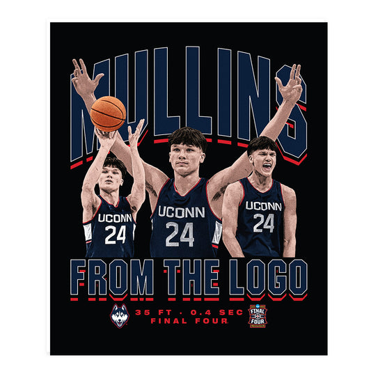 UConn - NCAA Men's Basketball : Braylon Mullins - Mullins from the logo Poster 20x24-0