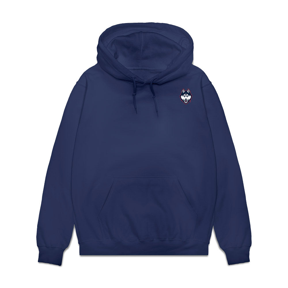 UConn - NCAA Men's Basketball : Braylon Mullins - Mullins from the logo Fleece Hooded Sweatshirt-0