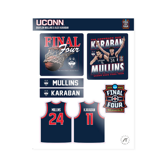 UConn - NCAA Mens Basketball : Alex Karaban - Final Four® 2026 Sticker Sheet-0