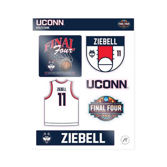 UConn - NCAA Women's Basketball : Allie Ziebell - Final Four NCAA® March Madness® 2026 Sticker Sheet-0