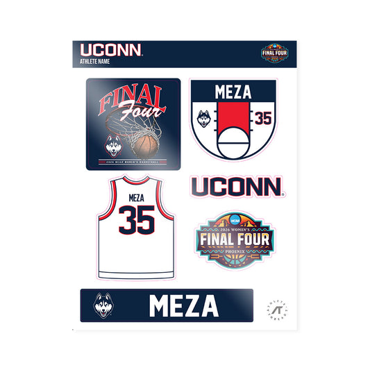 UConn - NCAA Women's Basketball : Kaylee Meza - Final Four NCAA® March Madness® 2026 Sticker Sheet-0