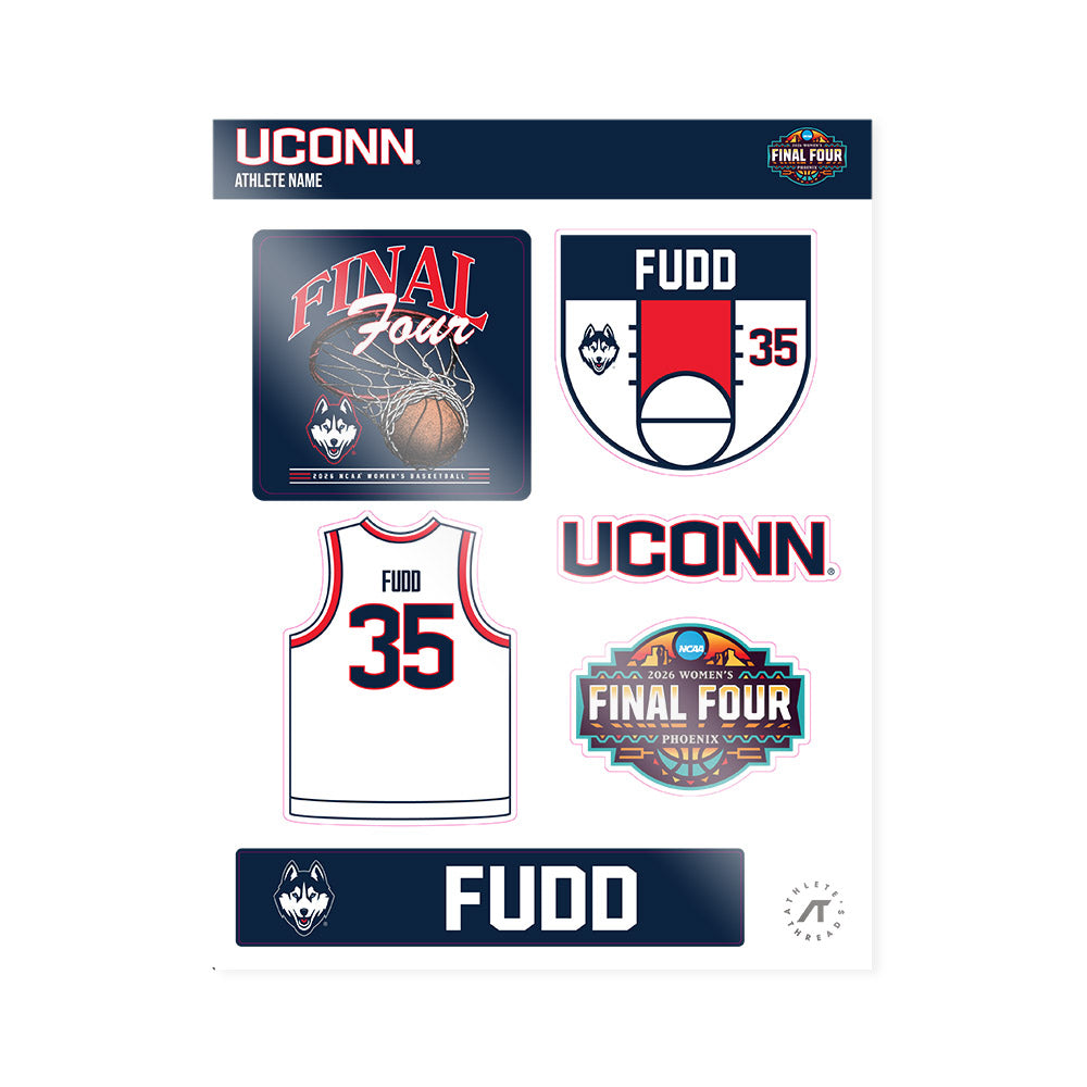 UConn - NCAA Women's Basketball : Azzi Fudd - Final Four NCAA® March Madness® 2026 Sticker Sheet-0