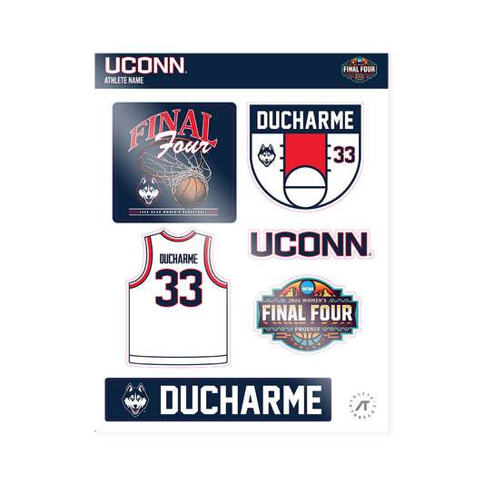 UConn - NCAA Women's Basketball : Caroline Ducharme - Final Four NCAA® March Madness® 2026 Sticker Sheet-0