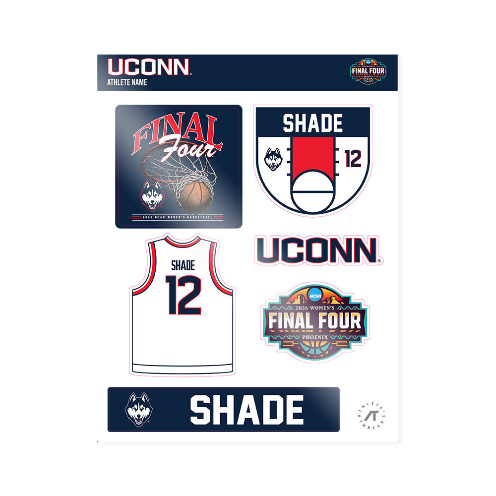 UConn - NCAA Women's Basketball : Ashlynn Shade - Final Four NCAA® March Madness® 2026 Sticker Sheet-0