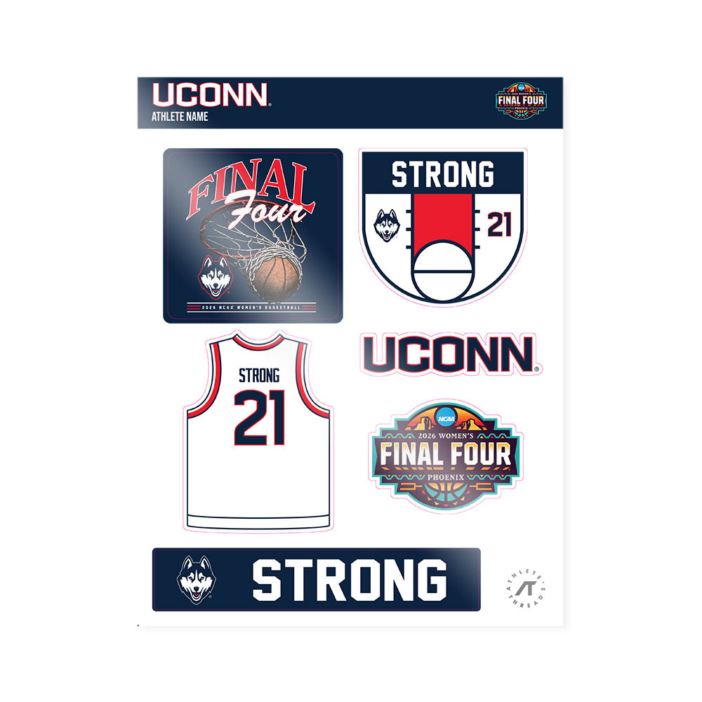 UConn - NCAA Women's Basketball : Sarah Strong - Final Four NCAA® March Madness® 2026 Sticker Sheet-0