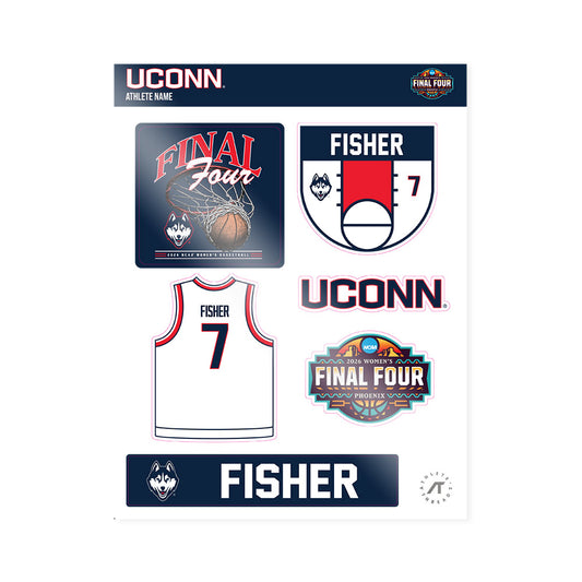 UConn - NCAA Women's Basketball : Kelis Fisher - Final Four NCAA® March Madness® 2026 Sticker Sheet-0