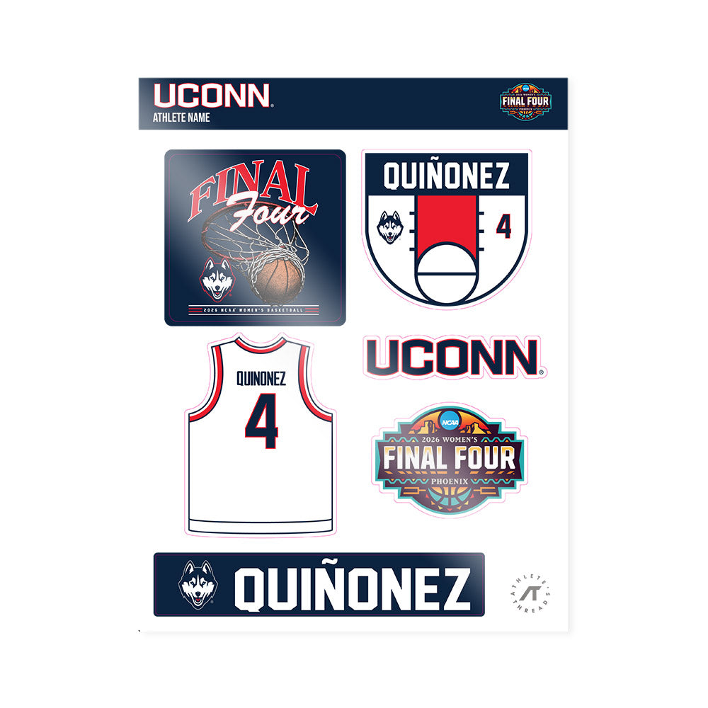 UConn - NCAA Women's Basketball : Blanca Quiñonez - Final Four NCAA® March Madness® 2026 Sticker Sheet-0
