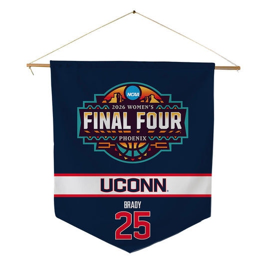 UConn - NCAA Women's Basketball : Ice Brady - Final Four NCAA® March Madness® 2026 Pennant - 18" x 21"-0
