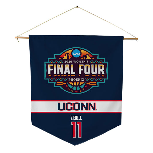 UConn - NCAA Women's Basketball : Allie Ziebell - Final Four NCAA® March Madness® 2026 Pennant - 18" x 21"-0