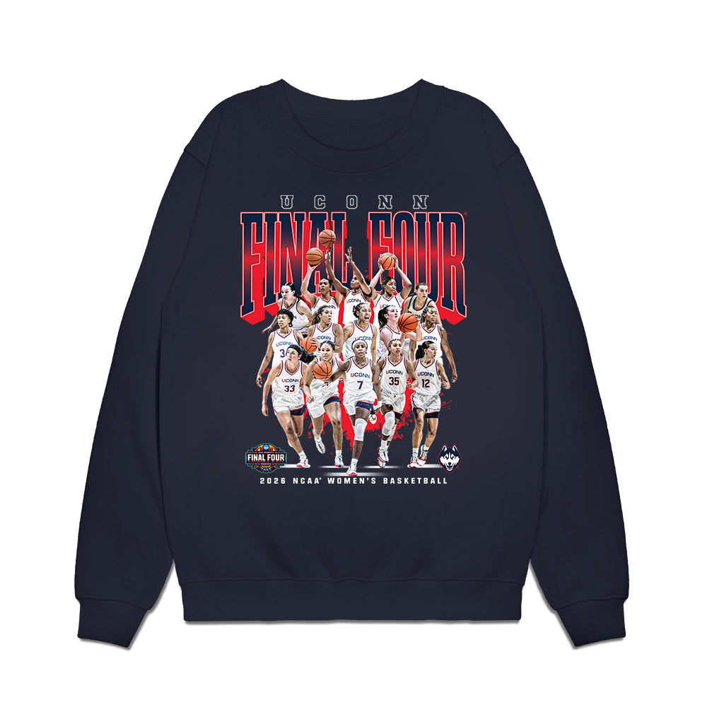 UConn - NCAA Women's Basketball : - Final Four NCAA® March Madness® 2026 Premium Crewneck Sweatshirt-0