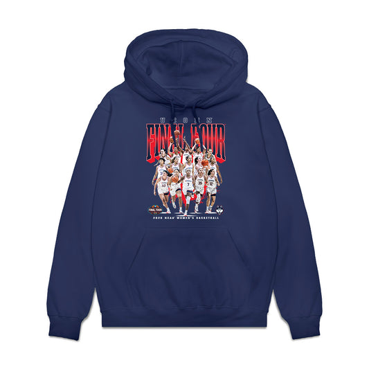 UConn - NCAA Women's Basketball : - Final Four NCAA® March Madness® 2026 Fleece Hooded Sweatshirt-0