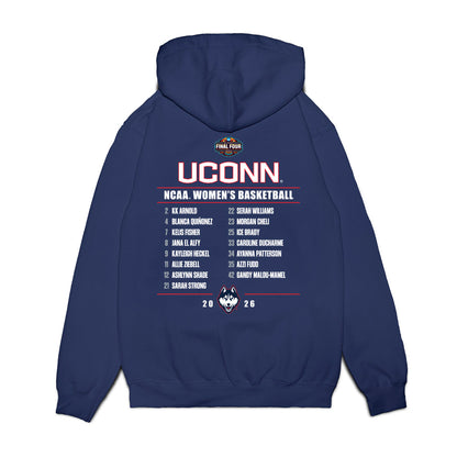 UConn - NCAA Women's Basketball : - Final Four NCAA® March Madness® 2026 Fleece Hooded Sweatshirt-1