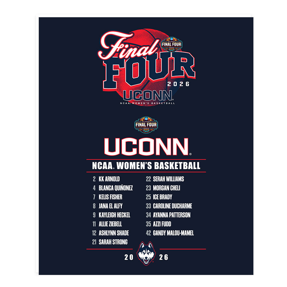 UConn - NCAA Womens Basketball - Final Four® NCAA® March Madness® 2026 Poster 20x24-0