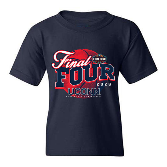 UConn - NCAA Women's Basketball : - Final Four NCAA® March Madness® 2026 Youth T-Shirt-0