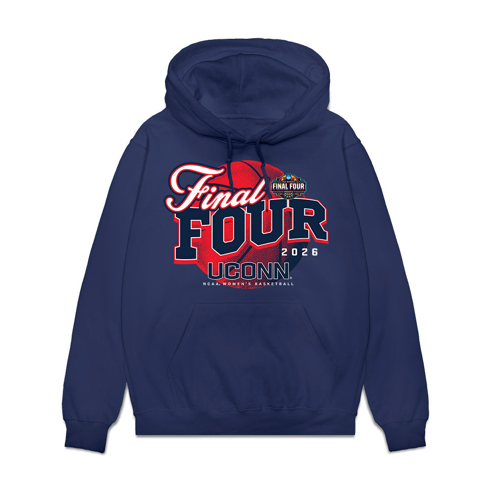 UConn - NCAA Women's Basketball : - Final Four NCAA® March Madness® 2026 Fleece Hooded Sweatshirt-0