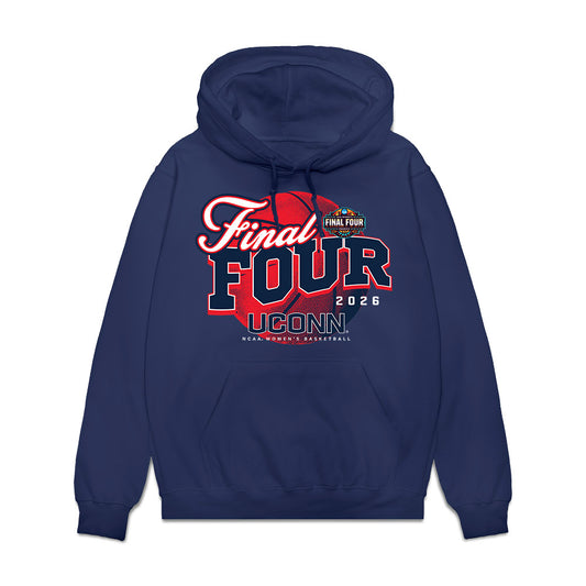 UConn - NCAA Women's Basketball : - Final Four NCAA® March Madness® 2026 Fleece Hooded Sweatshirt-0