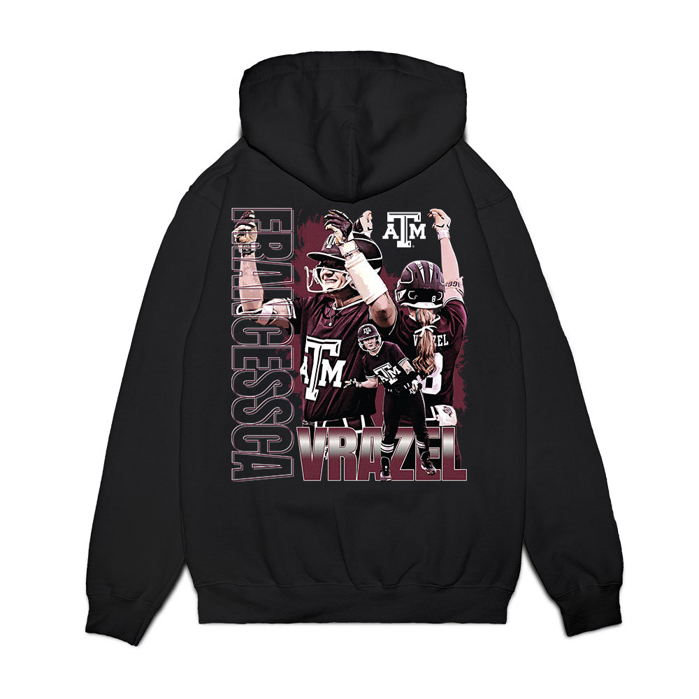 Texas A&M - NCAA Softball : Francessca Vrazel - Collage Premium Hooded Sweatshirt-1