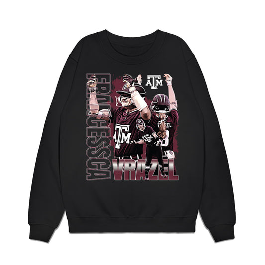 Texas A&M - NCAA Softball : Francessca Vrazel - Collage Premium Crewneck Sweatshirt-0