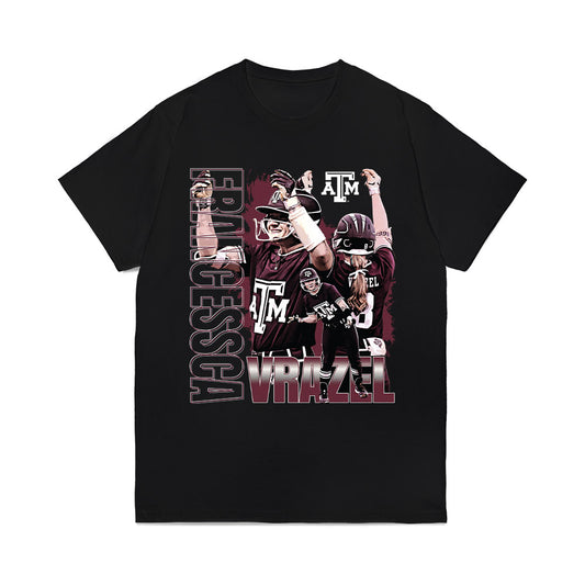 Texas A&M - NCAA Softball : Francessca Vrazel - Collage Comfort Colors T-Shirt-0