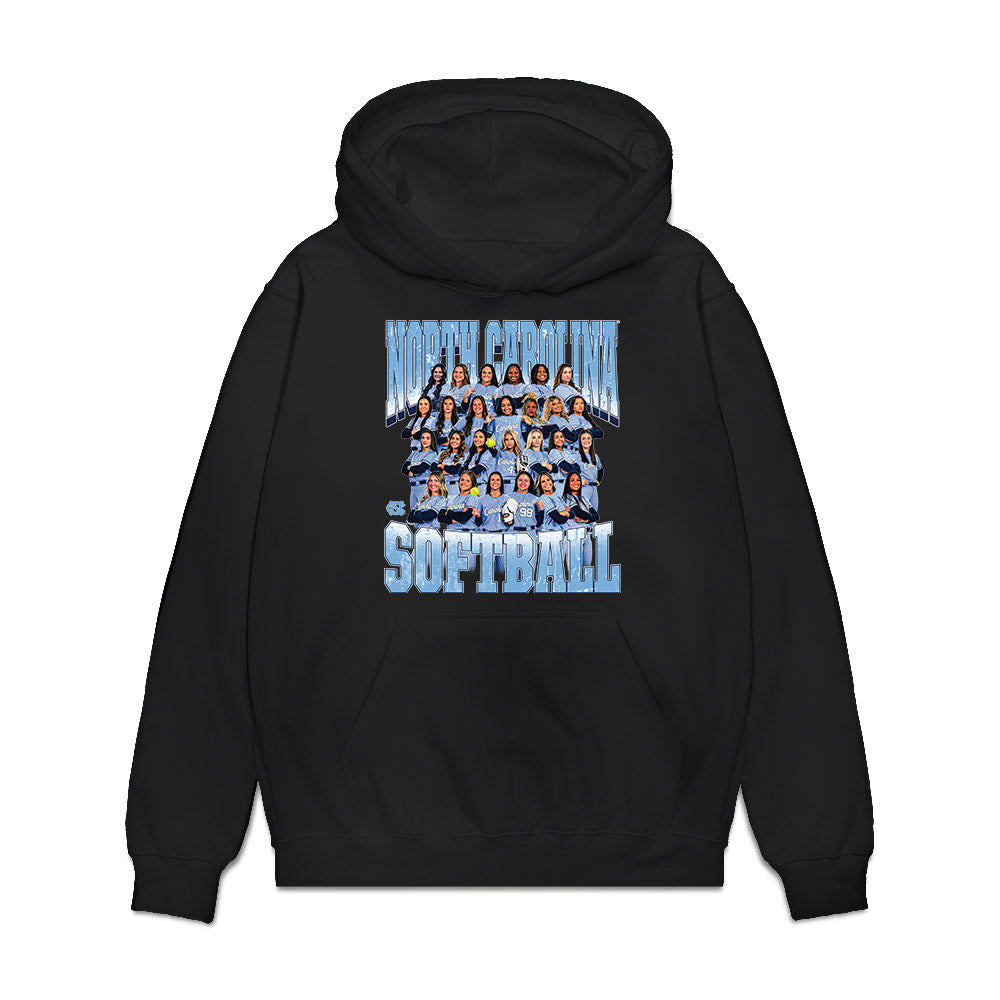 UNC - NCAA Softball : Team Collage Premium Hooded Sweatshirt-0
