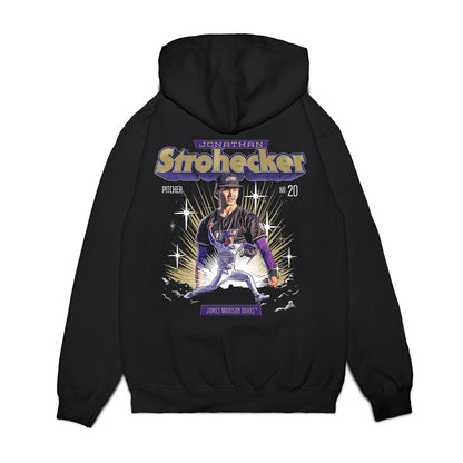 JMU - NCAA Baseball : Jonathan Strohecker - Collage Premium Hooded Sweatshirt-1