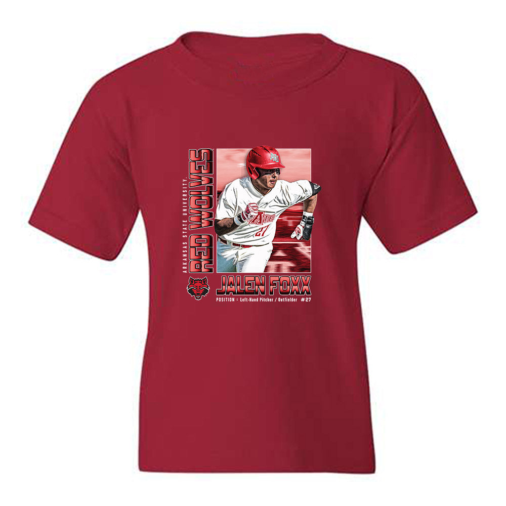 Arkansas State - NCAA Baseball : Jalen Foxx - Classic Shersey Youth T-Shirt-0