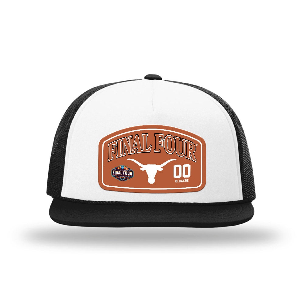Texas - NCAA Women's Basketball : Kyla Oldacre - Final Four NCAA® March Madness® 2026 Suede Foamie Trucker Cap-0