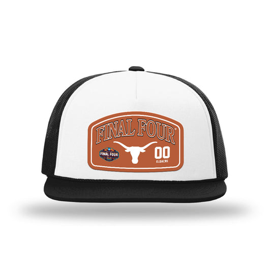 Texas - NCAA Women's Basketball : Kyla Oldacre - Final Four NCAA® March Madness® 2026 Suede Foamie Trucker Cap-0