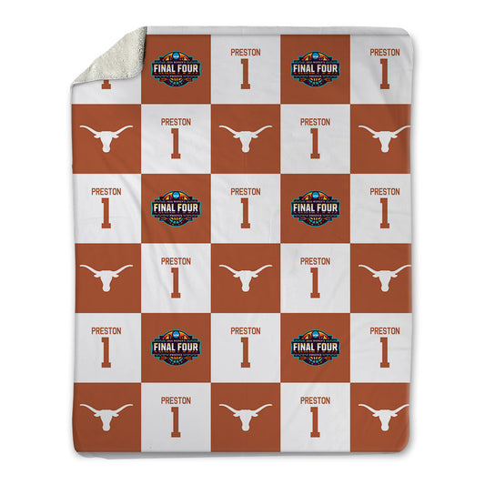 Texas - NCAA Women's Basketball : Bryanna Preston - Final Four NCAA® March Madness® 2026 Blanket-0
