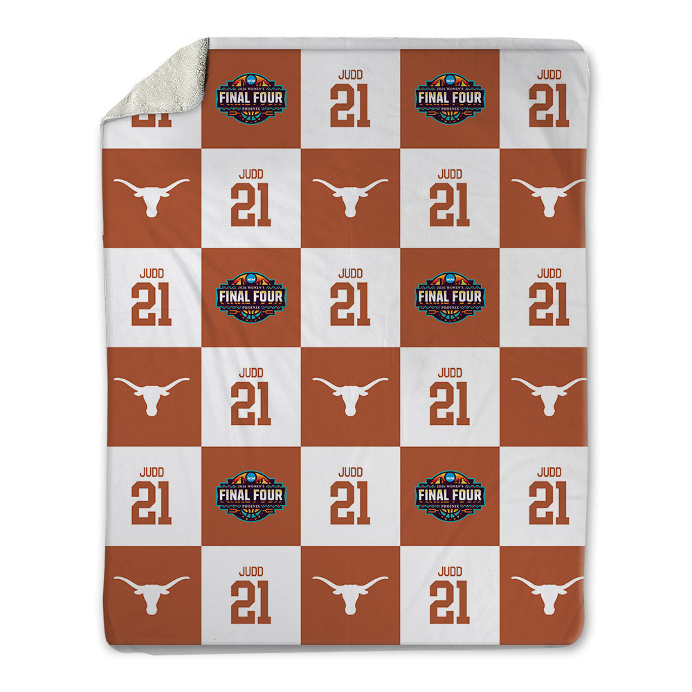 Texas - NCAA Women's Basketball : Ashton Judd - Final Four NCAA® March Madness® 2026 Blanket-0