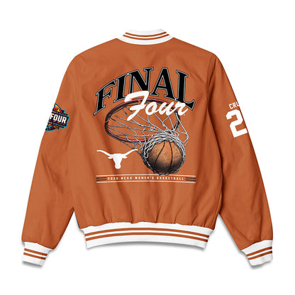 Texas - NCAA Women's Basketball : Aaliyah Crump - Final Four NCAA® March Madness® 2026 Bomber Jacket-1
