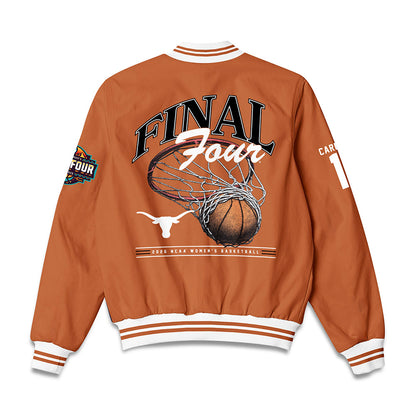 Texas - NCAA Women's Basketball : Justice Carlton - Final Four NCAA® March Madness® 2026 Bomber Jacket-1