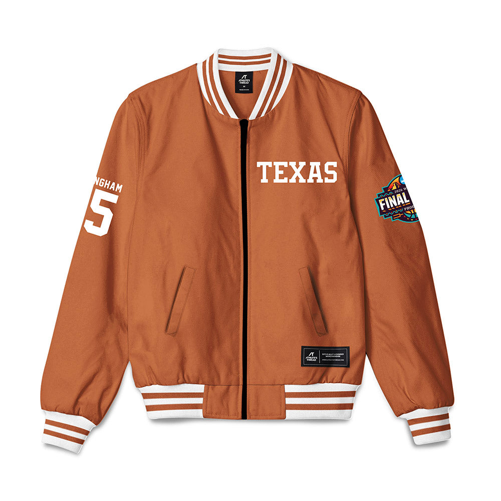 Texas - NCAA Women's Basketball : Breya Cunningham - Final Four NCAA® March Madness® 2026 Bomber Jacket-0
