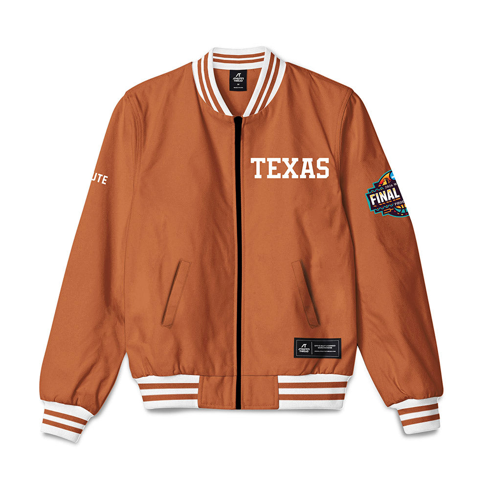 Texas - NCAA Women's Basketball : Isi Etute - Final Four NCAA® March Madness® 2026 Bomber Jacket-0
