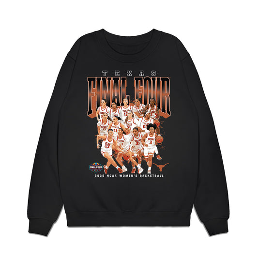 Texas - NCAA Womens Basketball - Final Four® Roster NCAA® March Madness® 2026 Premium Crewneck Sweatshirt-0