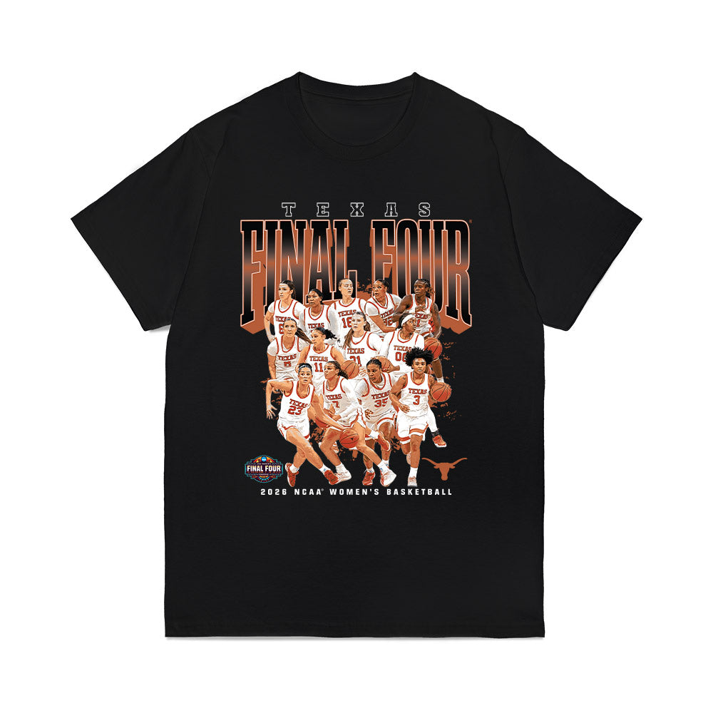 Texas - NCAA Womens Basketball - Final Four® Roster NCAA® March Madness® 2026 Comfort Colors T-Shirt-0