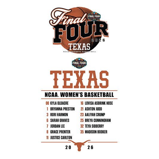 Texas - NCAA Womens Basketball - Final Four® NCAA® March Madness® 2026 Poster 20x24-0
