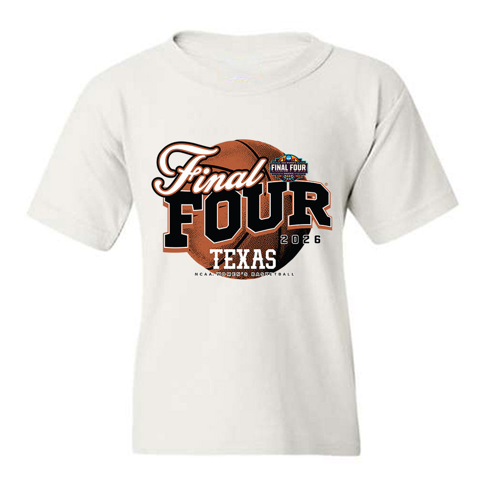 Texas - NCAA Womens Basketball - Final Four® NCAA® March Madness® 2026 Roster List Youth T-Shirt-0