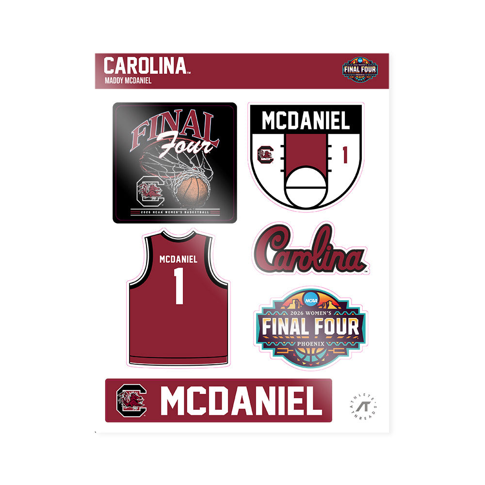 South Carolina - NCAA Women's Basketball : Maddy McDaniel - Final Four NCAA® March Madness® 2026 Sticker Sheet-0