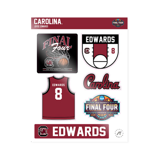 South Carolina - NCAA Women's Basketball : Joyce Edwards - Final Four NCAA® March Madness® 2026 Sticker Sheet-0