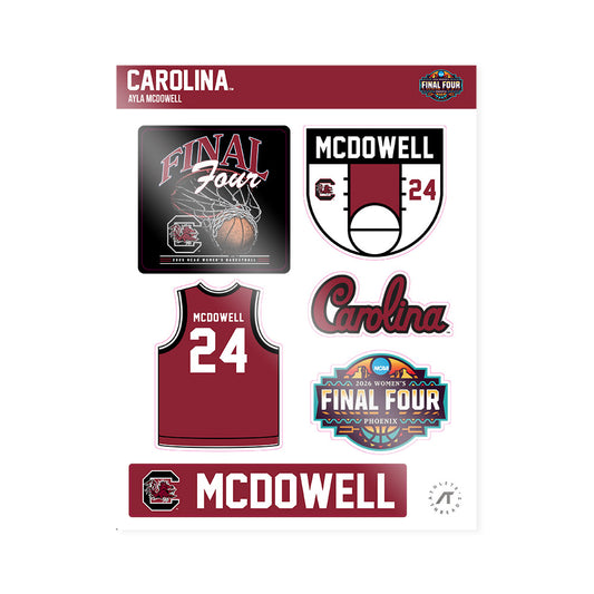 South Carolina - NCAA Women's Basketball : Ayla McDowell - Final Four NCAA® March Madness® 2026 Sticker Sheet-0