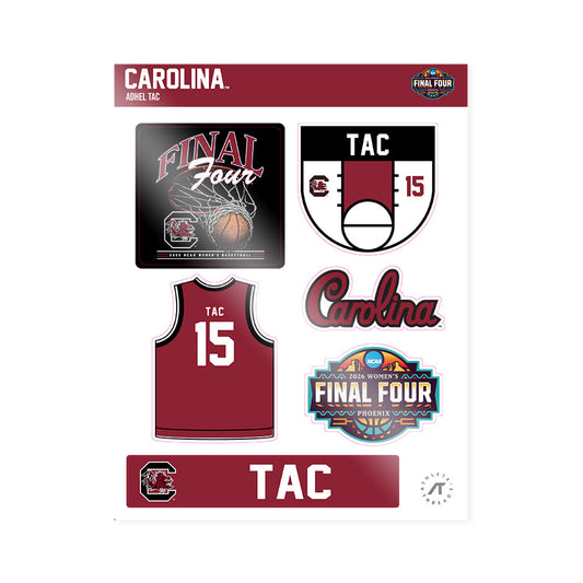 South Carolina - NCAA Women's Basketball : Adhel Tac - Final Four NCAA® March Madness® 2026 Sticker Sheet-0