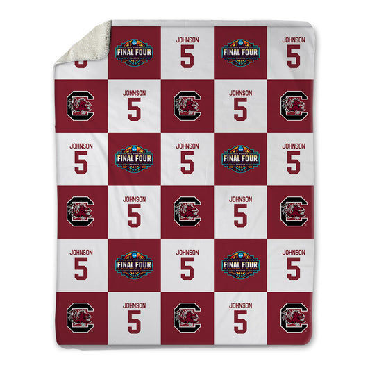 South Carolina - NCAA Women's Basketball : Tessa Johnson - Final Four NCAA® March Madness® 2026 Blanket-0