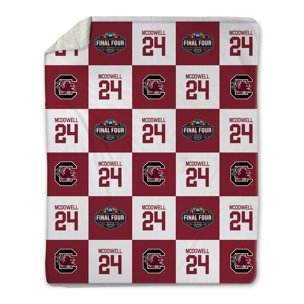 South Carolina - NCAA Women's Basketball : Ayla McDowell - Final Four NCAA® March Madness® 2026 Blanket-0