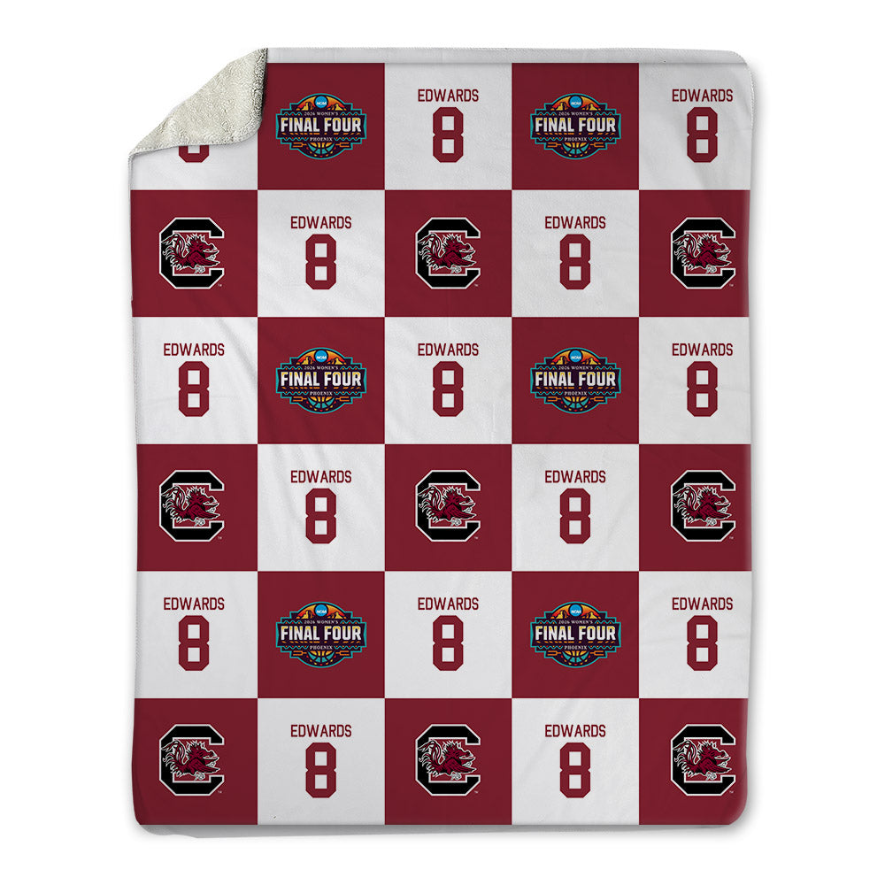 South Carolina - NCAA Women's Basketball : Joyce Edwards - Final Four NCAA® March Madness® 2026 Blanket-0