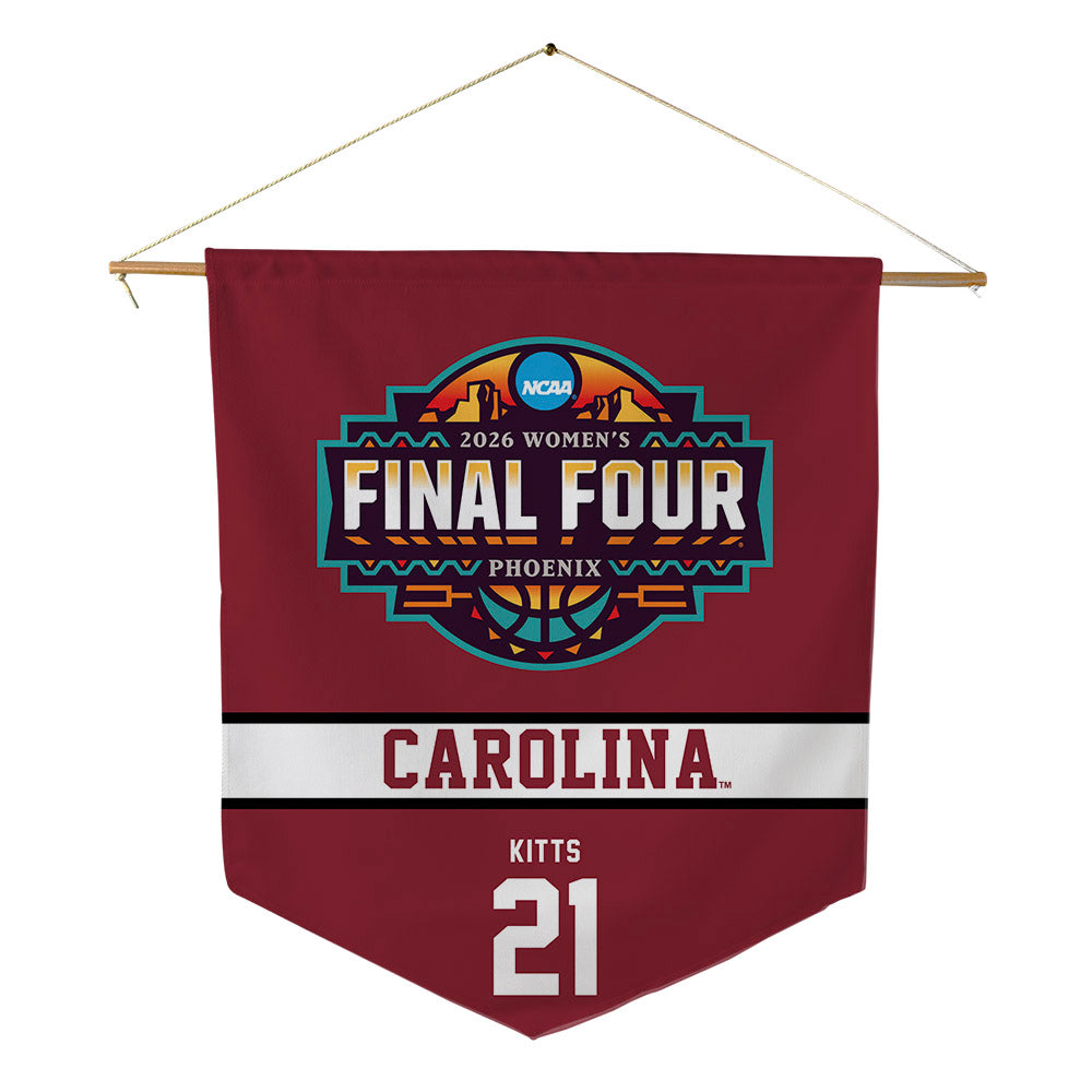 South Carolina - NCAA Women's Basketball : Chloe Kitts - Final Four NCAA® March Madness® 2026 Pennant - 18" x 21"-0